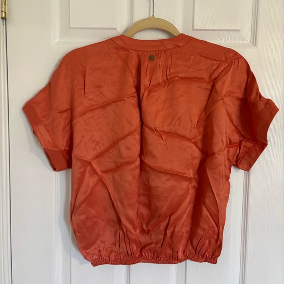 NWT Circle of Trust burnt orange satin Helen matching set - XS - Picture 6 of 16